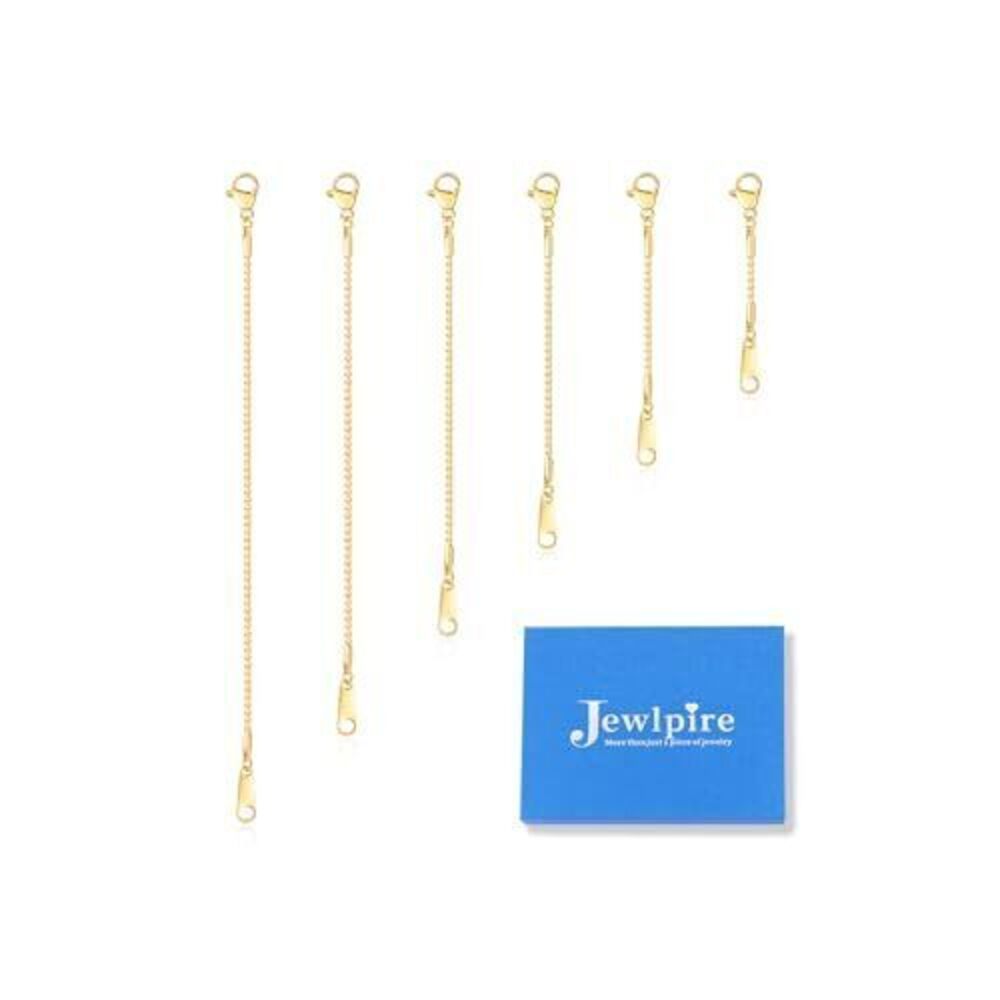 2500 18K Plated Gold Necklace Extender , Dainty Necklace Extenders Gold Box